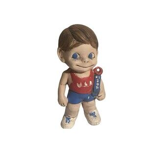 Vintage 70's Atlantic Mold USA Frist Son Boy Ceramic Figurine 9” RARE